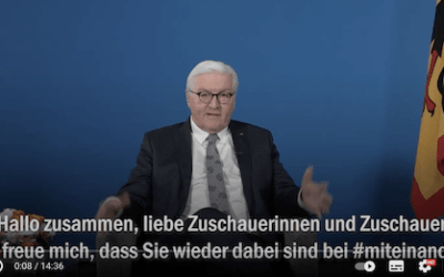 Mit Bundespräsident Steinmeier im Gespräch über Trauer in Zeiten der Pandemie