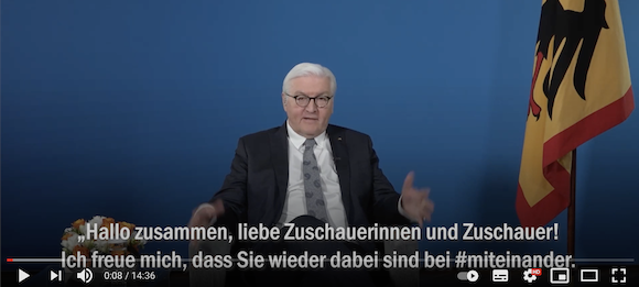 Mit Bundespräsident Steinmeier im Gespräch über Trauer in Zeiten der Pandemie